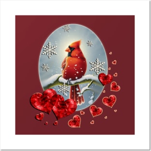Red Cardinal Bird Art Posters and Art